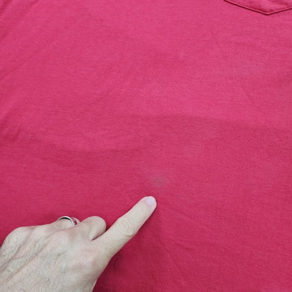Discus Athletic Shirt Mens XL Red Pocket Logo Tee Cotton Jersey Knit Crew Neck - Picture 3 of 9